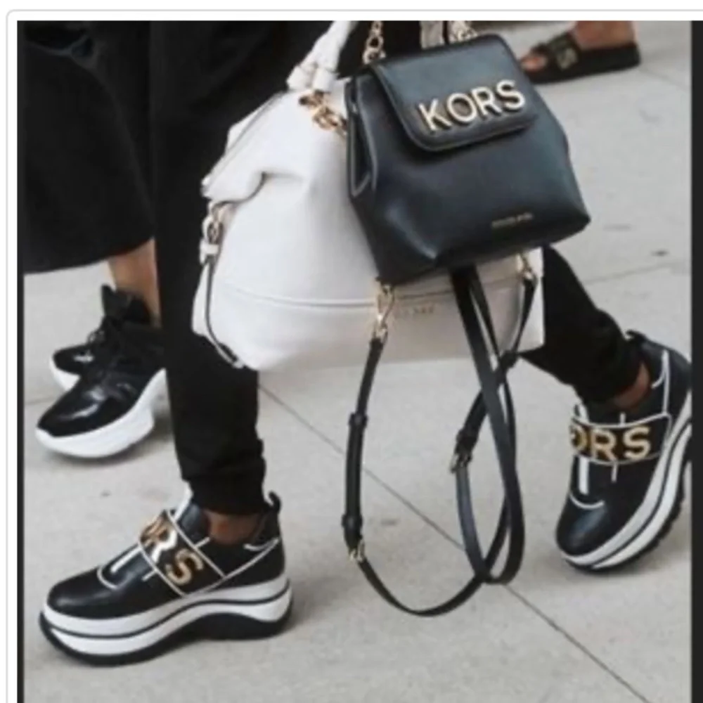 Michael Kors Felicia Leather Platform Dad Trainer Sneakers size 6.5 - Picture 7 of 16